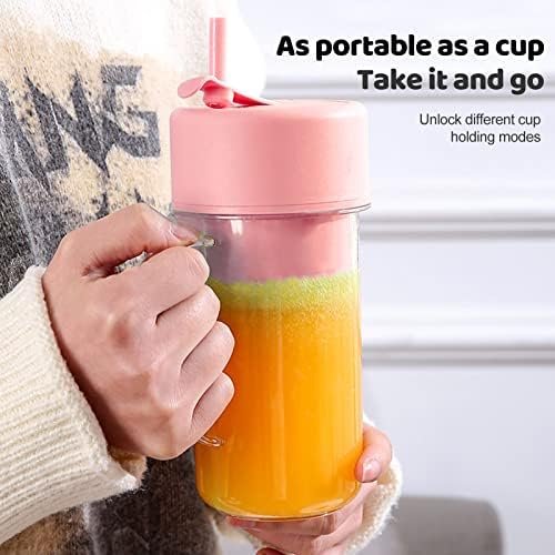 Portable Mixer Mini Blender Smoothie Shake Maker Glass Cup-420 ml