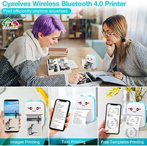 Cyeelves Mini Wireless Pocket Printer