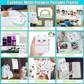 Cyeelves Mini Wireless Pocket Printer