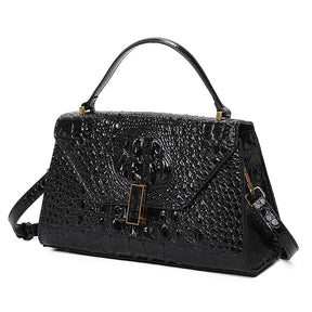 Top-Handle Alligator Leather Purses-Women Crossbody Leather Purses