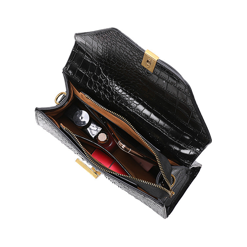 Top-Handle Alligator Leather Purses-Women Crossbody Leather Purses