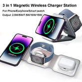 Magnetic 3 in 1 Foldable 15W Wireless Charger Travel