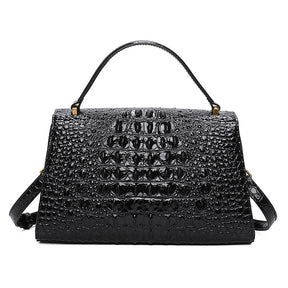 Top-Handle Alligator Leather Purses-Women Crossbody Leather Purses