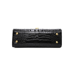 Top-Handle Alligator Leather Purses-Women Crossbody Leather Purses