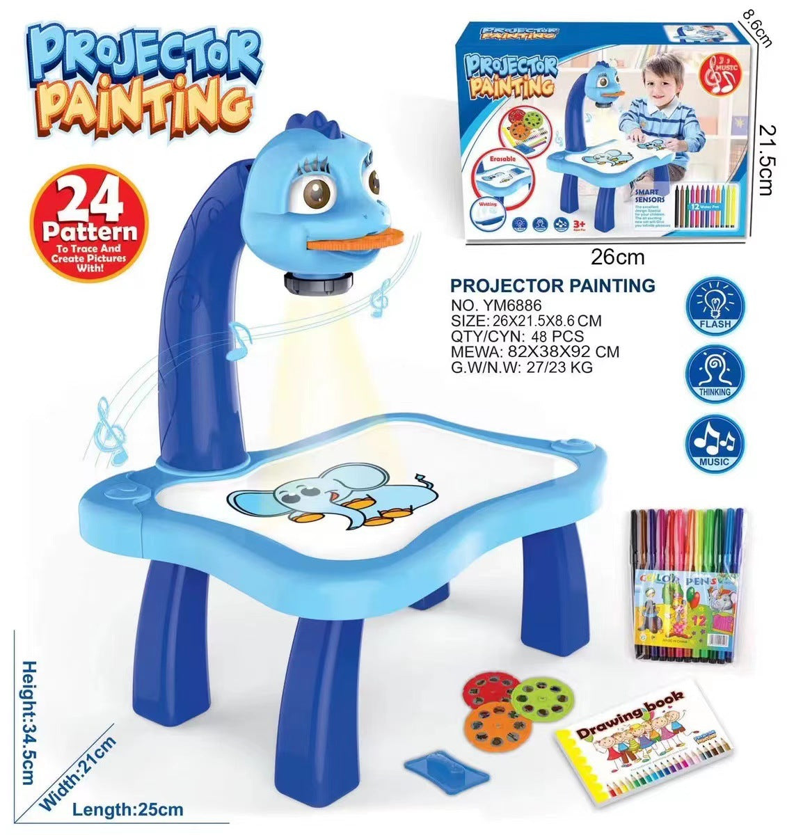 SketchPal Toddlers Drawing Projector Table for Kids