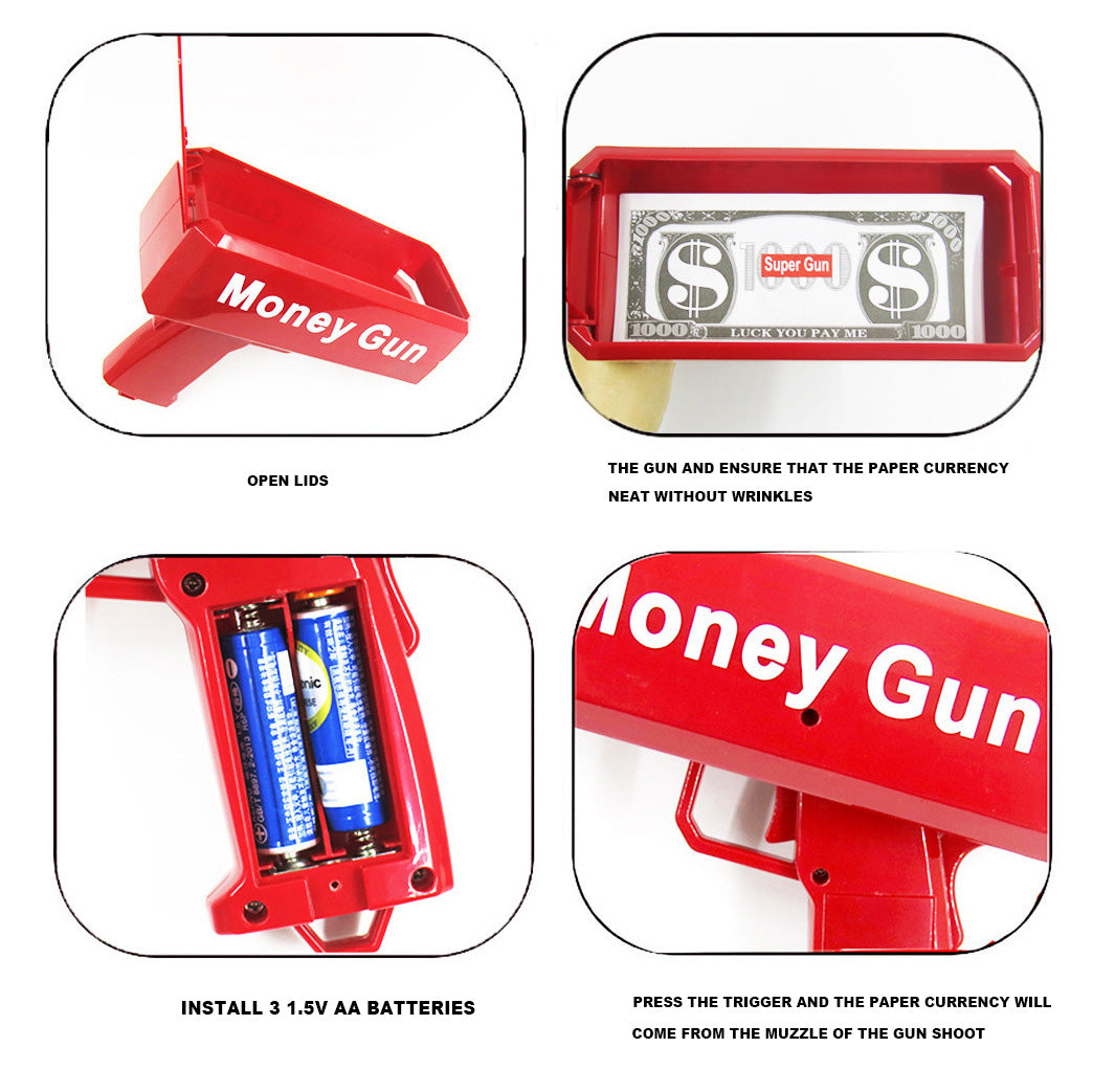 Super Money Gun 100PCS Cash Cannon Banknote